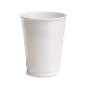 כוס פלסטיק קשיחה צבע לבן – 25 יחידות