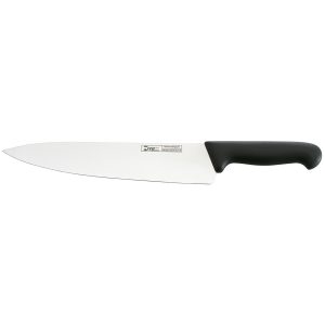 סכין שף חלקה IVO ידית שחורה – 20 ס"מ