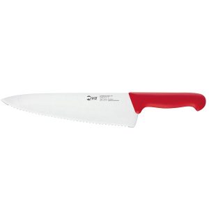 סכין שף משוננת IVO אדומה – 20 ס"מ